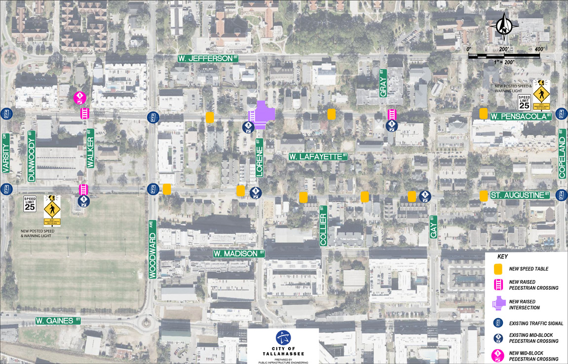map of the proposed improvements